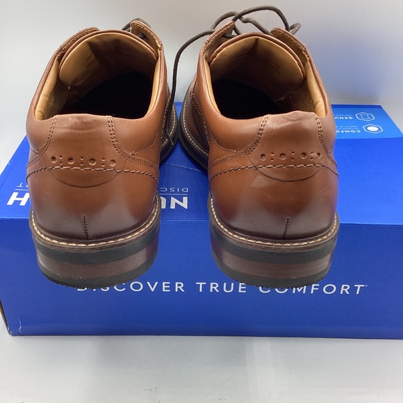 Men's NIB New Nunn Bush Westfield Leather Cognac Oxford Dress Shoes Size 12